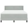  Boxspring ágy matraccal Világosszürke 140x190 cm Bársony
