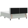  Boxspring ágy matraccal Világosszürke 140x190 cm Bársony