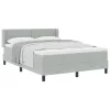  Boxspring Ágy Matrachoz Világosszürke 140x200 cm Bársony