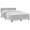  Boxspring Ágy Matrachoz Világosszürke 140x200 cm Bársony