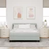  Boxspring Ágy Matrachoz Világosszürke 140x200 cm Bársony