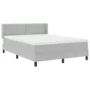  Boxspring Ágy Matrachoz Világosszürke 140x200 cm Bársony