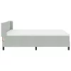  Boxspring Ágy Matrachoz Világosszürke 140x200 cm Bársony