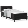  Boxspring Ágy Matraccal Fekete 90x200 cm Bársony