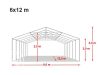 Party šator 6x12m-PROFESSIONAL DELUXE  550g/m2-posebno jaka čelična konstukcija