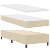  Boxspring Ágy Mattal Krém 80x200 cm Szövet