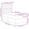  Boxspring Ágy Mattal Krém 80x200 cm Szövet