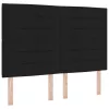  Boxrugós ágy matracmal fejtámlával Fekete 160 x 200 cm szövet