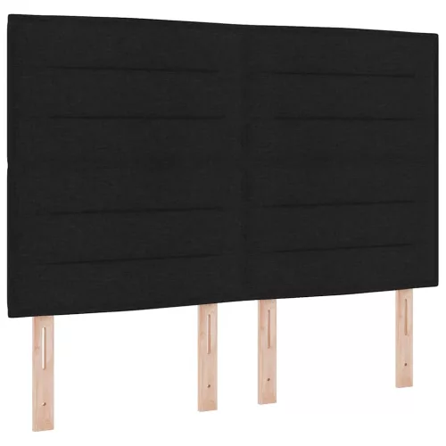  Boxrugós ágy matracmal fejtámlával Fekete 160 x 200 cm szövet