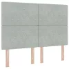  Boxspring Ágy Matraccal Világosszürke 140x190 cm Bársony