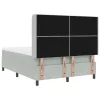  Boxspring Ágy Matraccal Világosszürke 140x190 cm Bársony