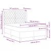  Boxspring Ágy Matraccal Világosszürke 140x190 cm Bársony