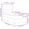  Boxrugós ágy matracmal Sötétszürke 90 x 190 cm Bársony