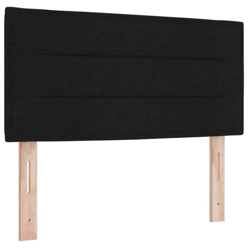  Boxspring Ágy Matrac & LED Fekete 90x190 cm Szövet