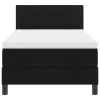  Boxspring Ágy Matrac & LED Fekete 90x190 cm Szövet
