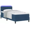  Boxspring Ágy Matrac és LED Kék 100x200 cm Szövet