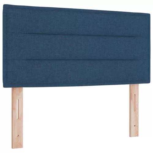  Boxspring Ágy Matrac és LED Kék 100x200 cm Szövet