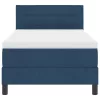  Boxspring Ágy Matrac és LED Kék 100x200 cm Szövet