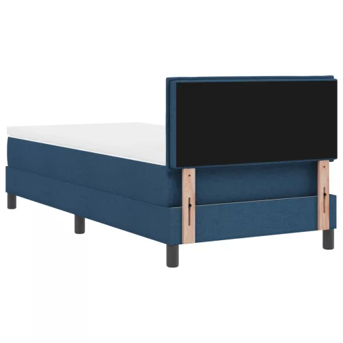  Boxspring Ágy Matrac és LED Kék 100x200 cm Szövet