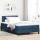  Boxspring Ágy Mattress-szel és LED Kék 120x200 cm Szövet
