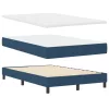  Boxspring Ágy Mattress-szel és LED Kék 120x200 cm Szövet