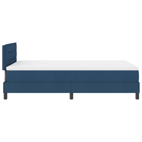  Boxspring Ágy Mattress-szel és LED Kék 120x200 cm Szövet