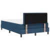  Boxspring Ágy Mattress-szel és LED Kék 120x200 cm Szövet