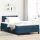  Boxspring Ágy Matraccal és LED Kék 120x200 cm Szövet