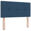  Boxspring Ágy Matraccal és LED Kék 120x200 cm Szövet