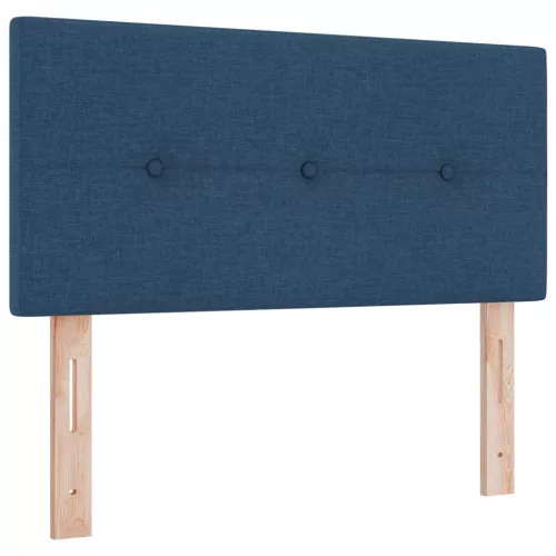  Boxspring Ágy Matraccal és LED Kék 120x200 cm Szövet