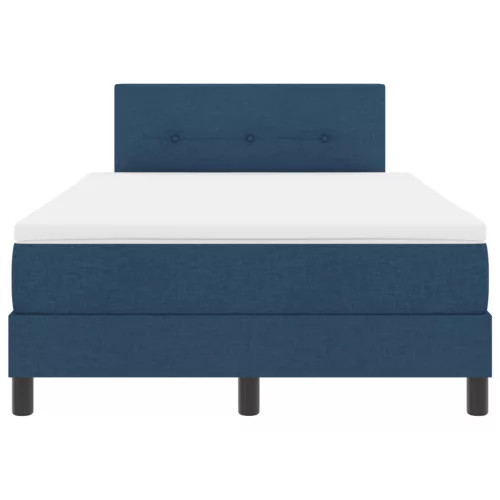  Boxspring Ágy Matraccal és LED Kék 120x200 cm Szövet