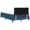  Boxspring Ágy Matraccal és LED Kék 120x200 cm Szövet