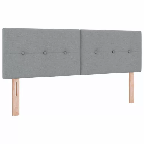  Boxrugós ágy matracmal Világosszürke 140 x 190 cm szövet