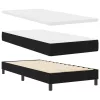  Box Spring Ágy matraccal és LED-del fekete 90x200 cm szövet