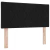  Box Spring Ágy matraccal és LED-del fekete 90x200 cm szövet