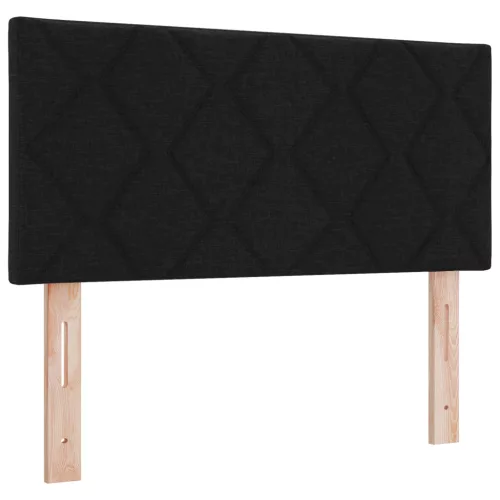  Box Spring Ágy matraccal és LED-del fekete 90x200 cm szövet