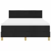  LED Box Spring Ágy matracmal leddel Fekete 140 x 190 cm szövet
