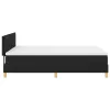  LED Box Spring Ágy matracmal leddel Fekete 140 x 190 cm szövet