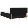  LED Box Spring Ágy matracmal leddel Fekete 140 x 190 cm szövet