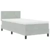  Boxspring Ágy Mattal & LED Fény Szürke 90x200 cm Bársonyos
