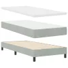  Boxspring Ágy Mattal & LED Fény Szürke 90x200 cm Bársonyos