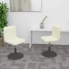  2 db krémszínű bársony forgó étkezőszék