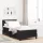 Boxspring Ágy Mattal és LED Fényekkel Fekete 90x200 cm Bársonyos