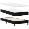  Boxspring Ágy Mattal és LED Fényekkel Fekete 90x200 cm Bársonyos