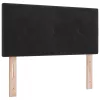  Boxspring Ágy Mattal és LED Fényekkel Fekete 90x200 cm Bársonyos