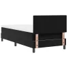  Boxspring Ágy Mattal és LED Fényekkel Fekete 90x200 cm Bársonyos
