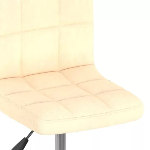  2 db krémszínű bársony forgó étkezőszék