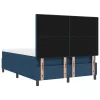  Boxrugós ágy matracmal fejtámlával Kék 140 x 190 cm szövet