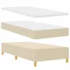  LED Box Spring Ágy matracmal Krém 80 x 200 cm szövet