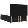  LED Box Spring Ágy matracmal Fekete 140 x 190 cm szövet